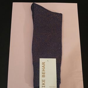 IKE BEHAR MENS DESIGNER GLITTER SOCKS TUXEDO SOCK